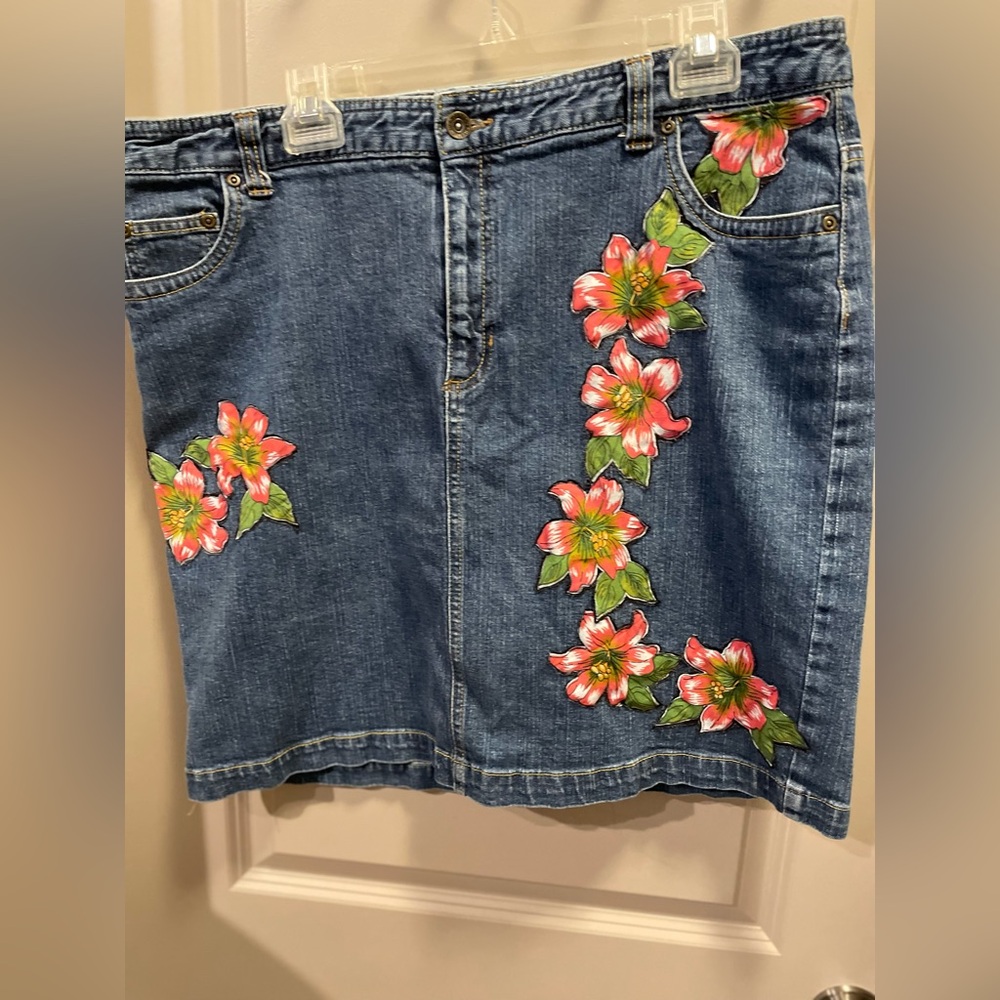 Up cycled denim skirt